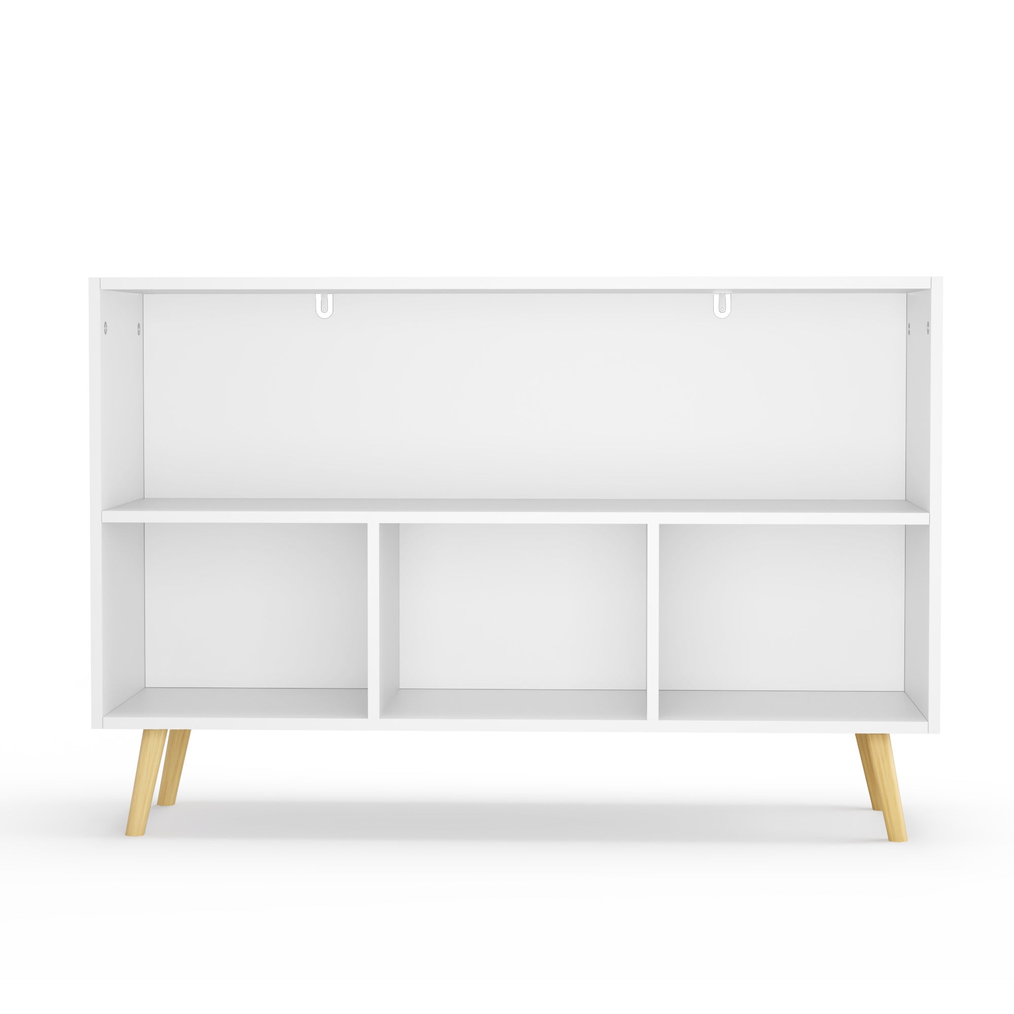 HAOYYE Bookcase with Collapsible Fabric Drawers, Book Display and Toy Storage Cabinet Organizer, White/Gray, Sturdy Space-Saving Design, Heavy Duty Construction, Easy Assembly, Durable and Stylish Home Furniture