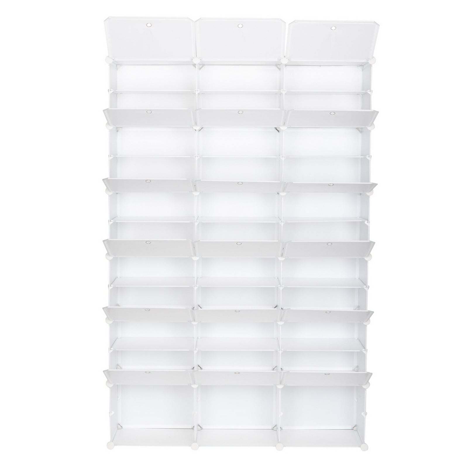 HAOYYE 12-Tier Portable Shoe Rack Organizer 72 Pair Capacity Expandable 36 Grid Tower Shelf White Durable Sturdy Multifunctional Organizer Space-Saving Storage Solution for Shoes, Boots, and Slippers