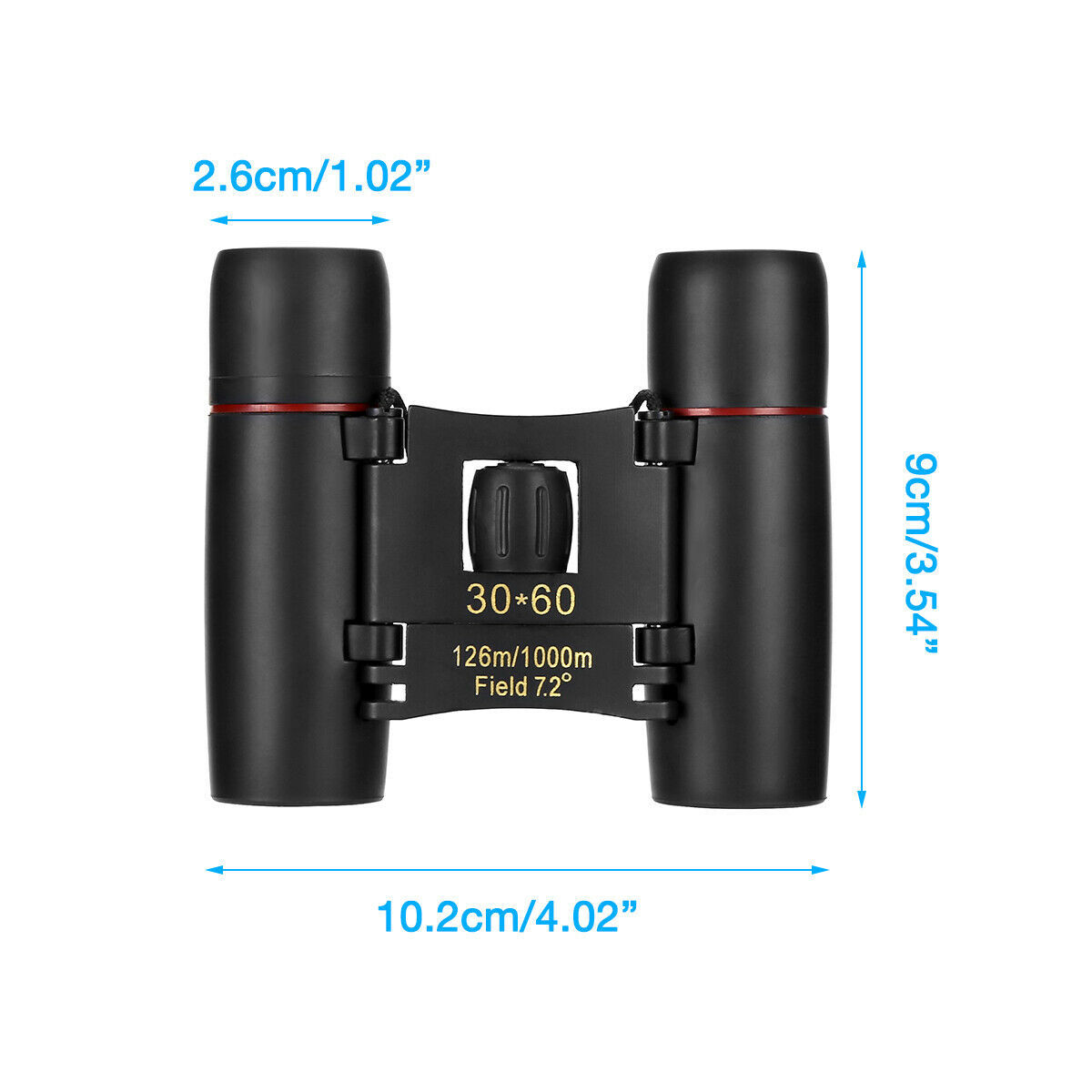 HAOYYE 30x60 Compact Folding Binoculars High Power Zoom Mini Travel Telescope for Adults Pocket Size Day and Night Vision for Bird Watching Hunting Concert Theater Opera and Outdoor Activities