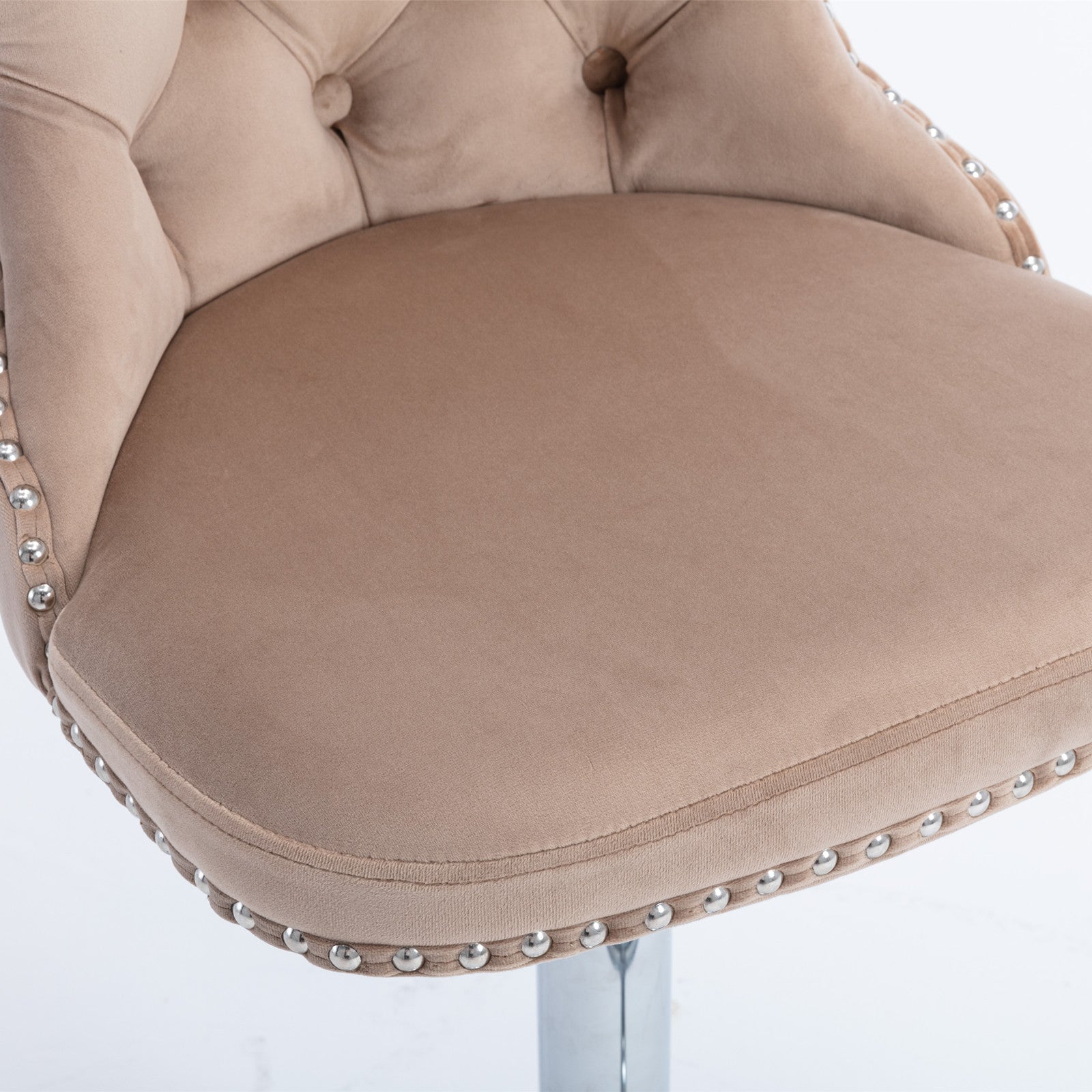 HAOYYE Swivel Velvet Barstools Adjusatble Seat Height from 25-33 Inch