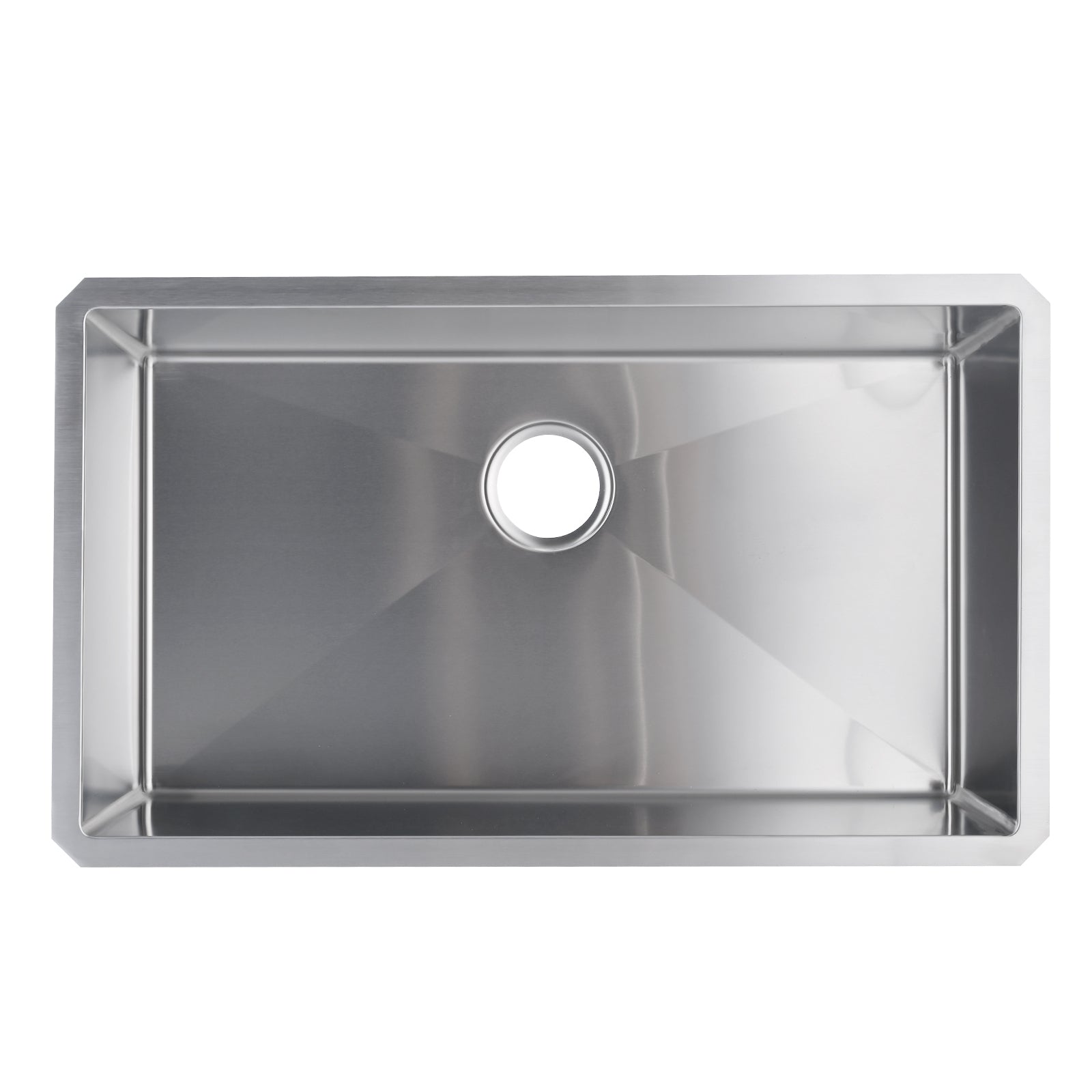 HAOYYE 27" L X 18" W Undermount Single Bowl 16 Gauge 304 Stainless Steel Kitchen Sink (Sink Only) Sturdy Space-Saving Heavy Duty Modern Design Adults Dorm Room Easy Assembly Bedroom Furniture