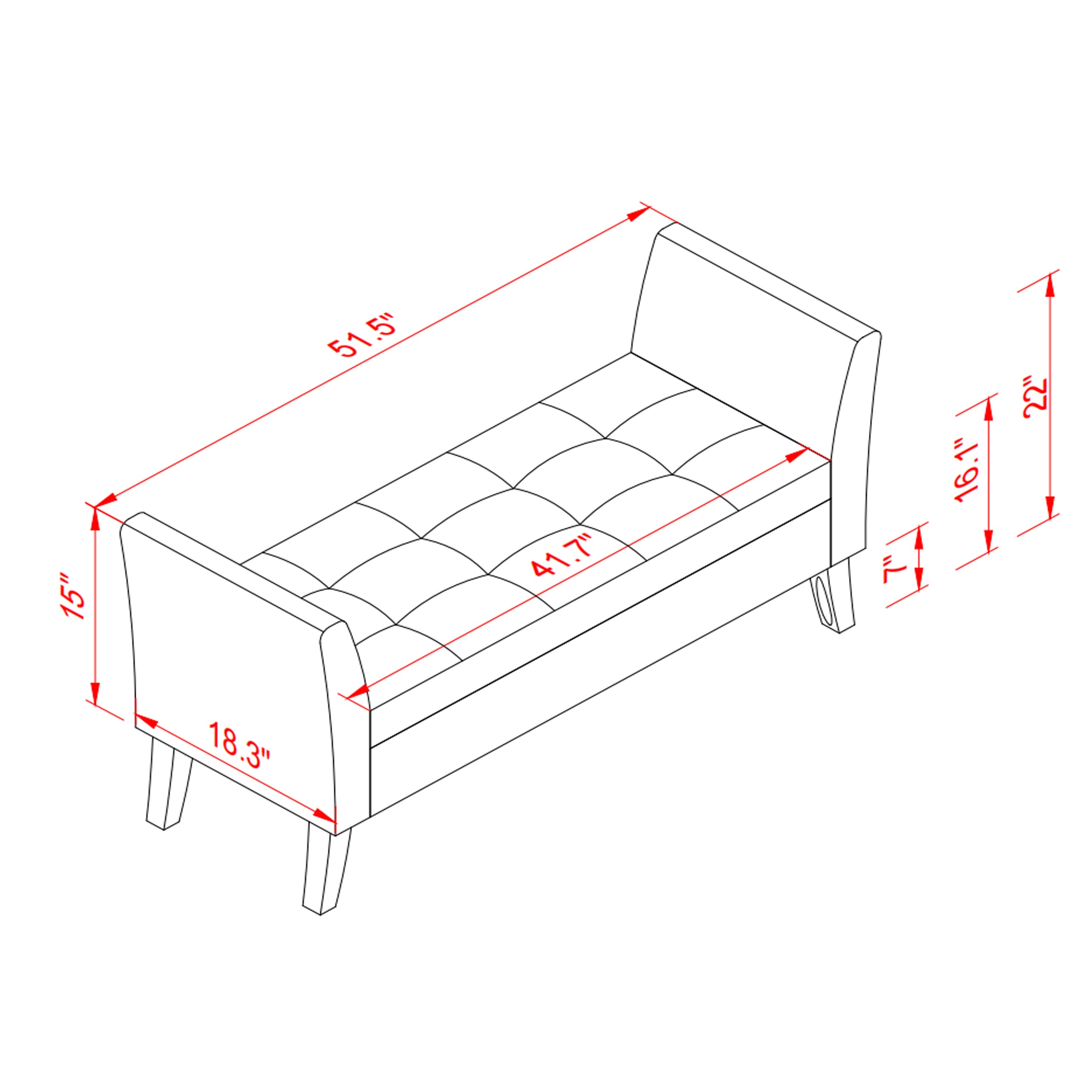HAOYYE 51.5" Bed Bench with Storage Beige Velvet Sturdy Space-Saving Heavy Duty Modern Design Adults Dorm Room Easy Assembly Bedroom Furniture