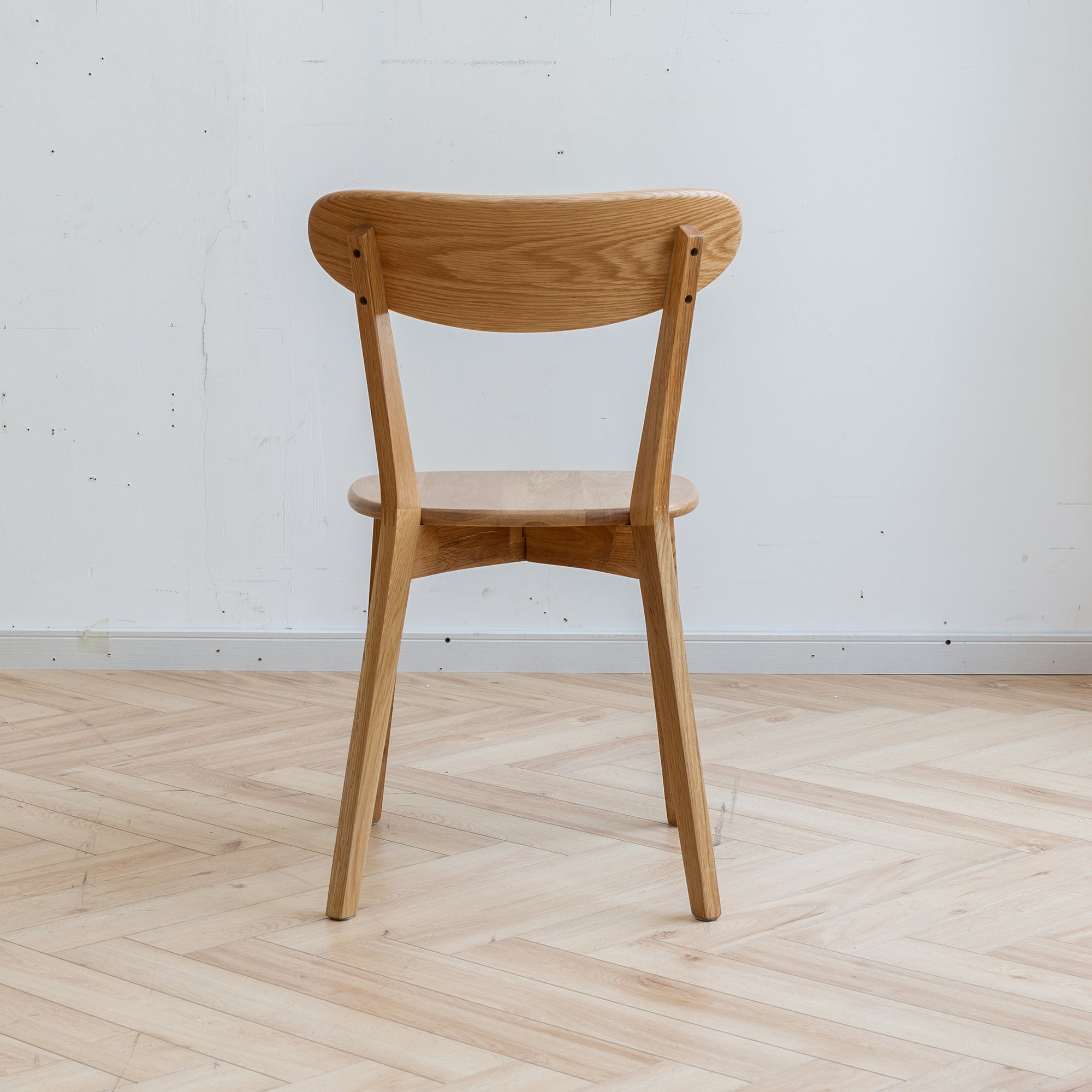 HAOYYE Dining chair wooden FAS grade oak natural wood made in North America 100% dirt-free wood chair solid chair table chair wooden living room chair simple and natural Sturdy Space-Saving