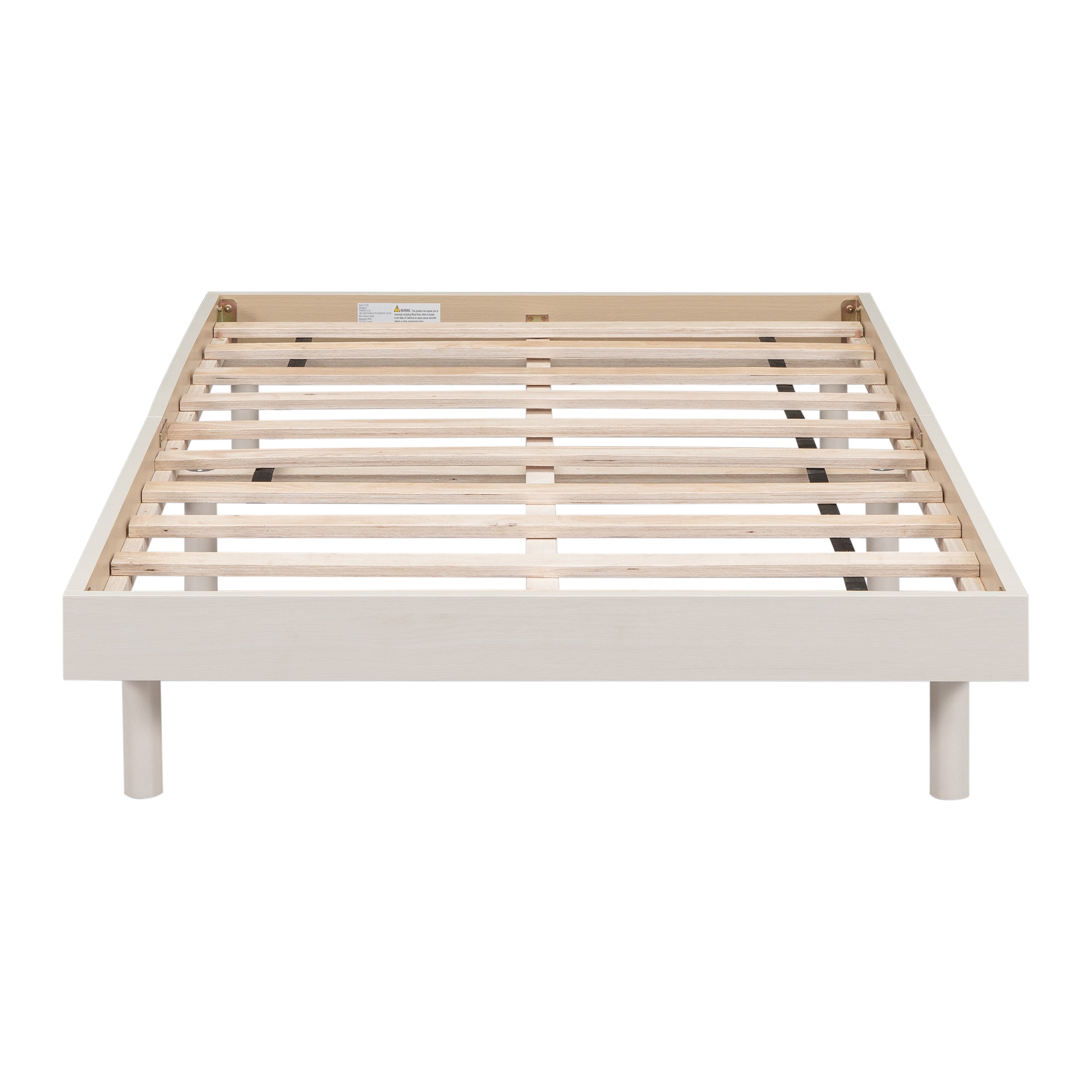 HAOYYE Modern Design Twin Size Floating Platform Bed Frame for White Washed Color Sturdy Space-Saving Heavy Duty Easy Assembly Durable Stylish Home Furniture Versatile