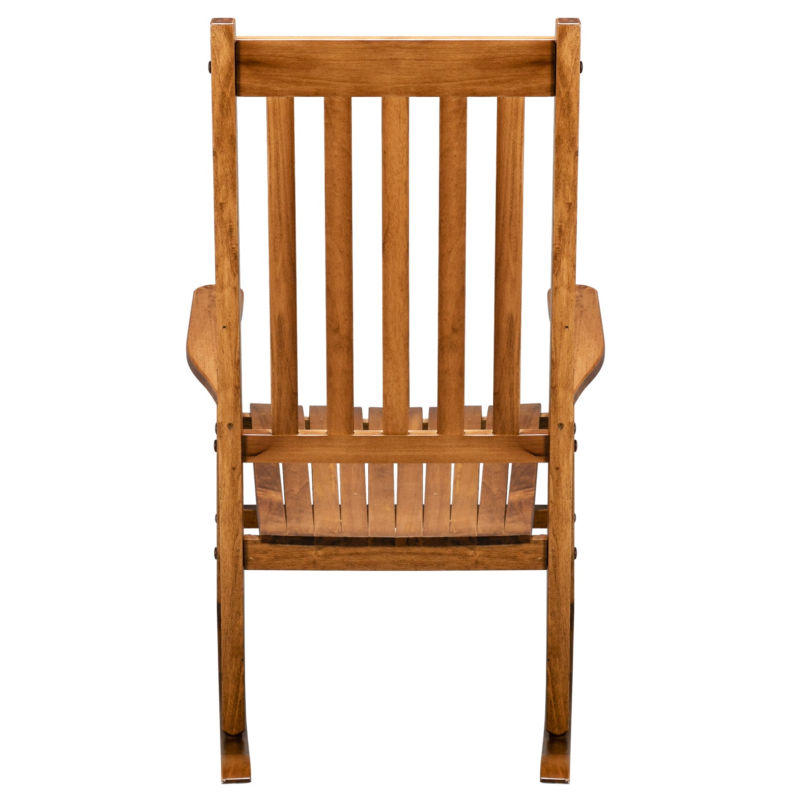 HAOYYE Square Wooden Rocking Chair with Wavy Backboard, Sturdy and Elegant Rocker for Patio, Porch, Garden, or Balcony, Comfortable and Durable Design for Relaxation and Outdoor Enjoyment