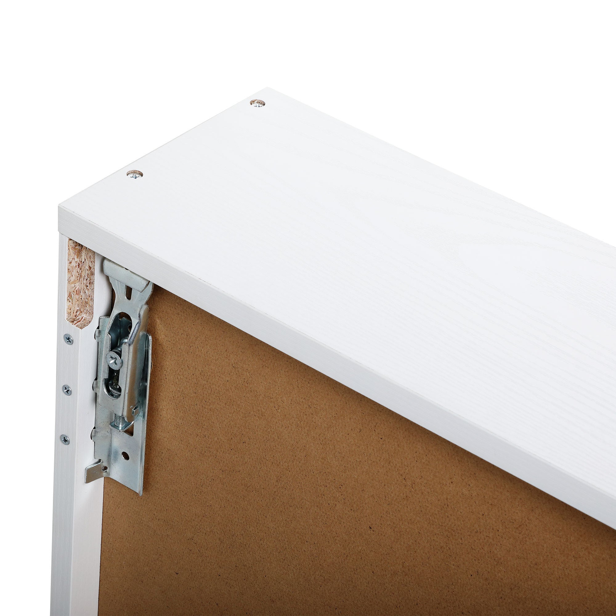 HAOYYE Modern Compact Wood Wall Mounted Folding Desk Cabinet Convertible Writing Desk for Home Office with Storage, White Sturdy Space-Saving Heavy Duty Modern Design Adults Dorm Room Easy Assembly