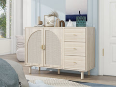 HAOYYE 2 Door 3 Drawer Storage Cabinet for Bedroom, Living Room, or Study, Sturdy Space-Saving Design, Heavy Duty Construction, Easy Assembly, Durable and Stylish Home Furniture, Versatile for Any Room