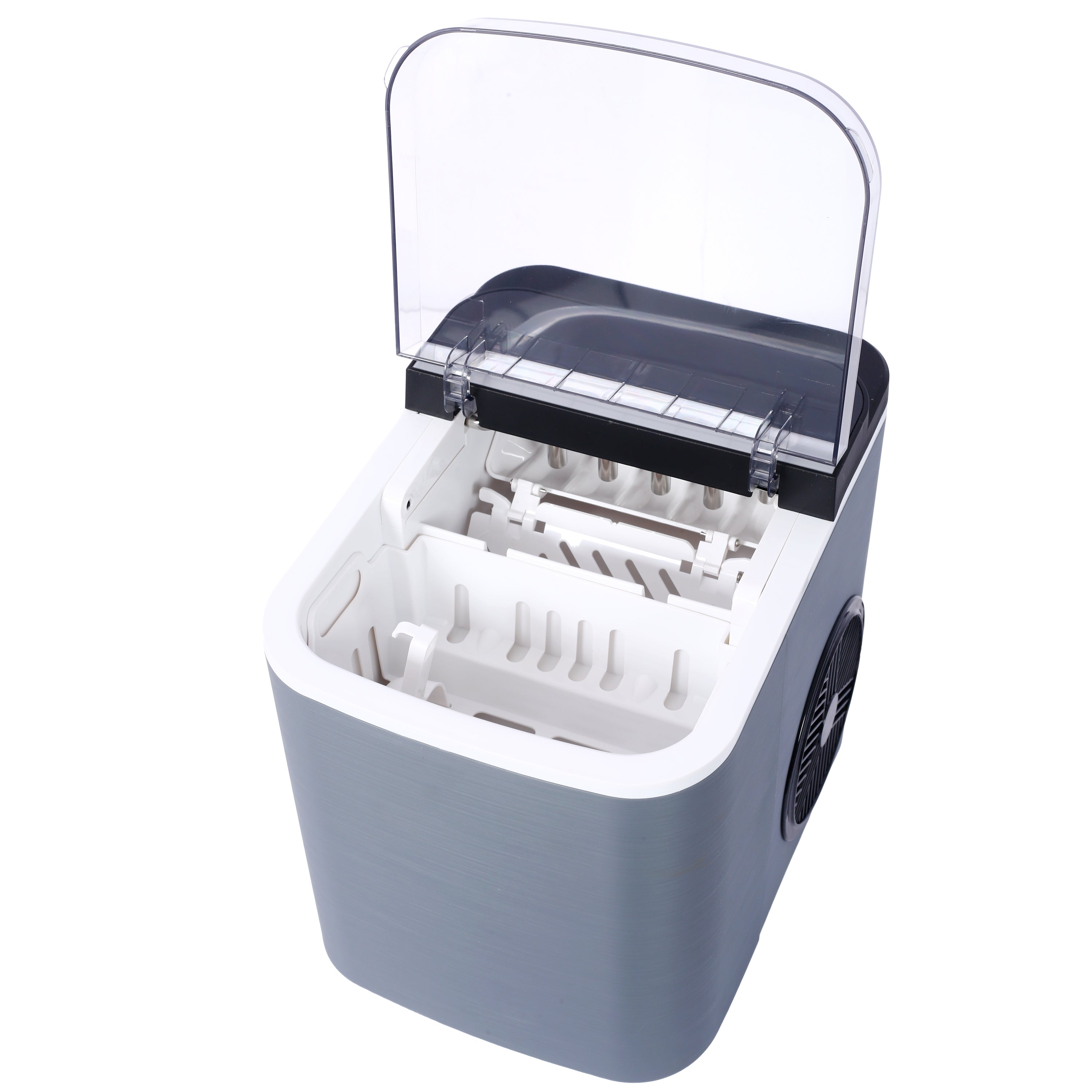 HAOYYE Ice Maker Countertop, Portable Ice Machine, Self-Cleaning Ice Makers with Basket and Scoop, 9 Cubes in 6 Mins, 26 lbs per Day, Ideal for Home, Kitchen,ETL and FDA certificate. Sturdy Space-Saving