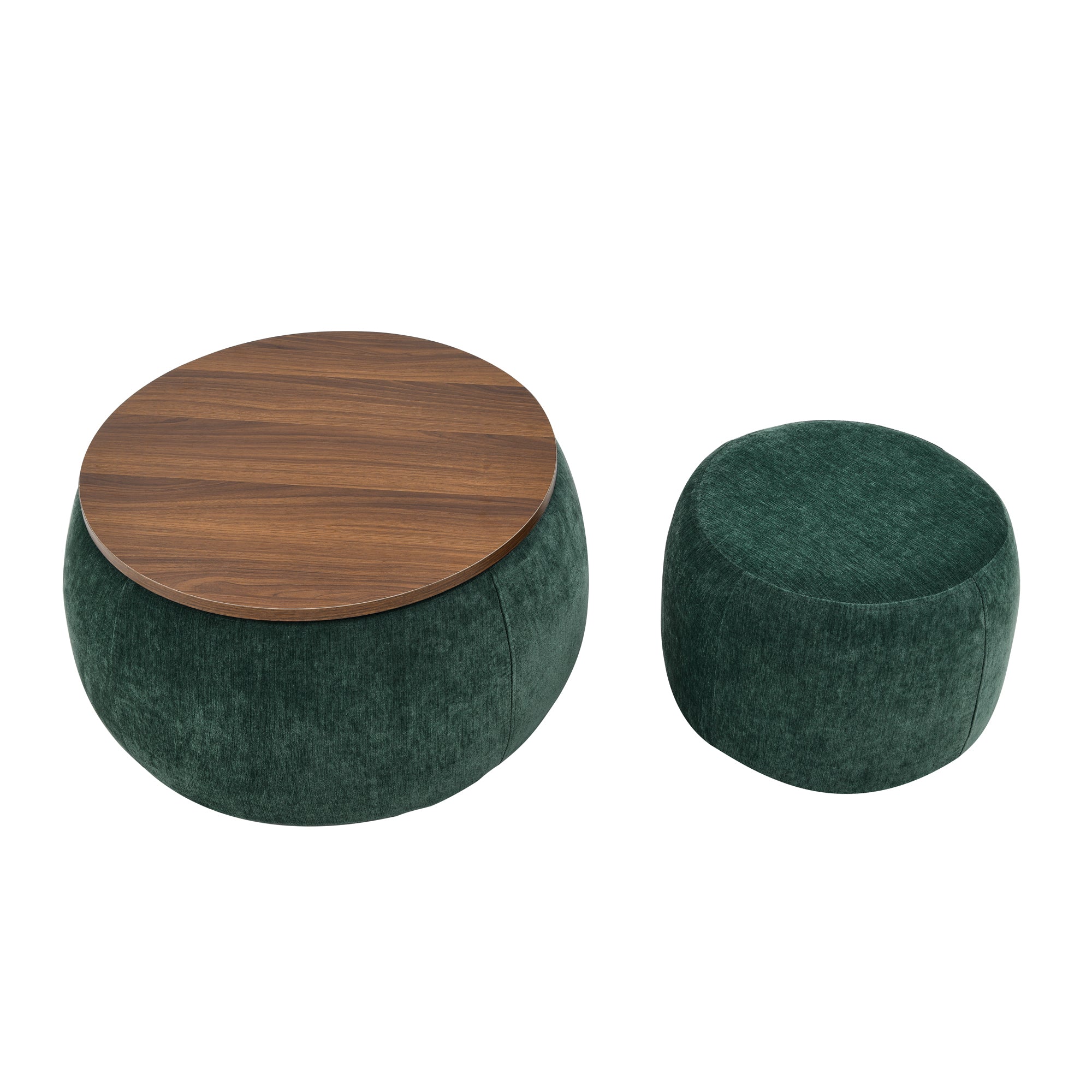 HAOYYE Round Storage Ottoman 2 in 1 Multifunctional End Table and Ottoman with Integrated Seat for Adults in Heavy Duty Construction and Space Saving Modern Design Ideal for Dorm Room and Office Use with Easy Assembly and Versatile Storage