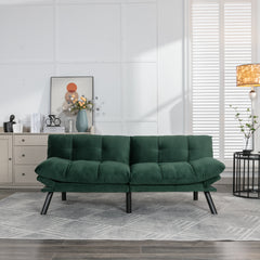 HAOYYE Emerald Convertible Folding Modern sofa Bed Sturdy Space-Saving Heavy Duty Modern Design Adults Dorm Room Easy Assembly Bedroom Furniture