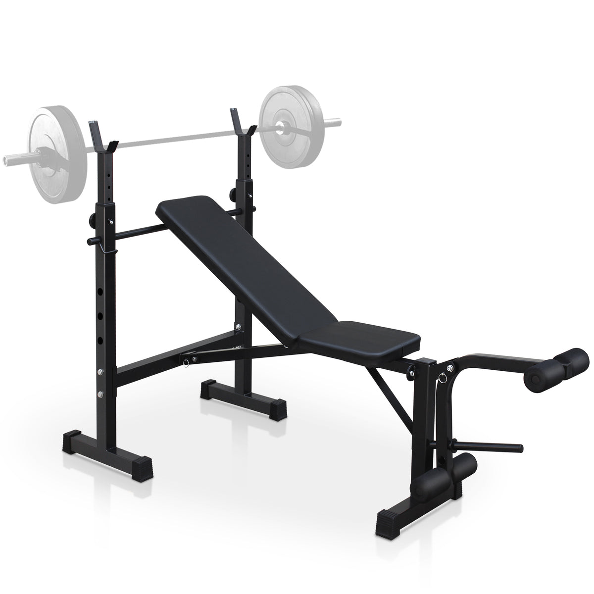 Haoyye Olympic Weight Bench, Bench Press Set with Squat Rack and Bench for Full-Body Workout at Home Gym