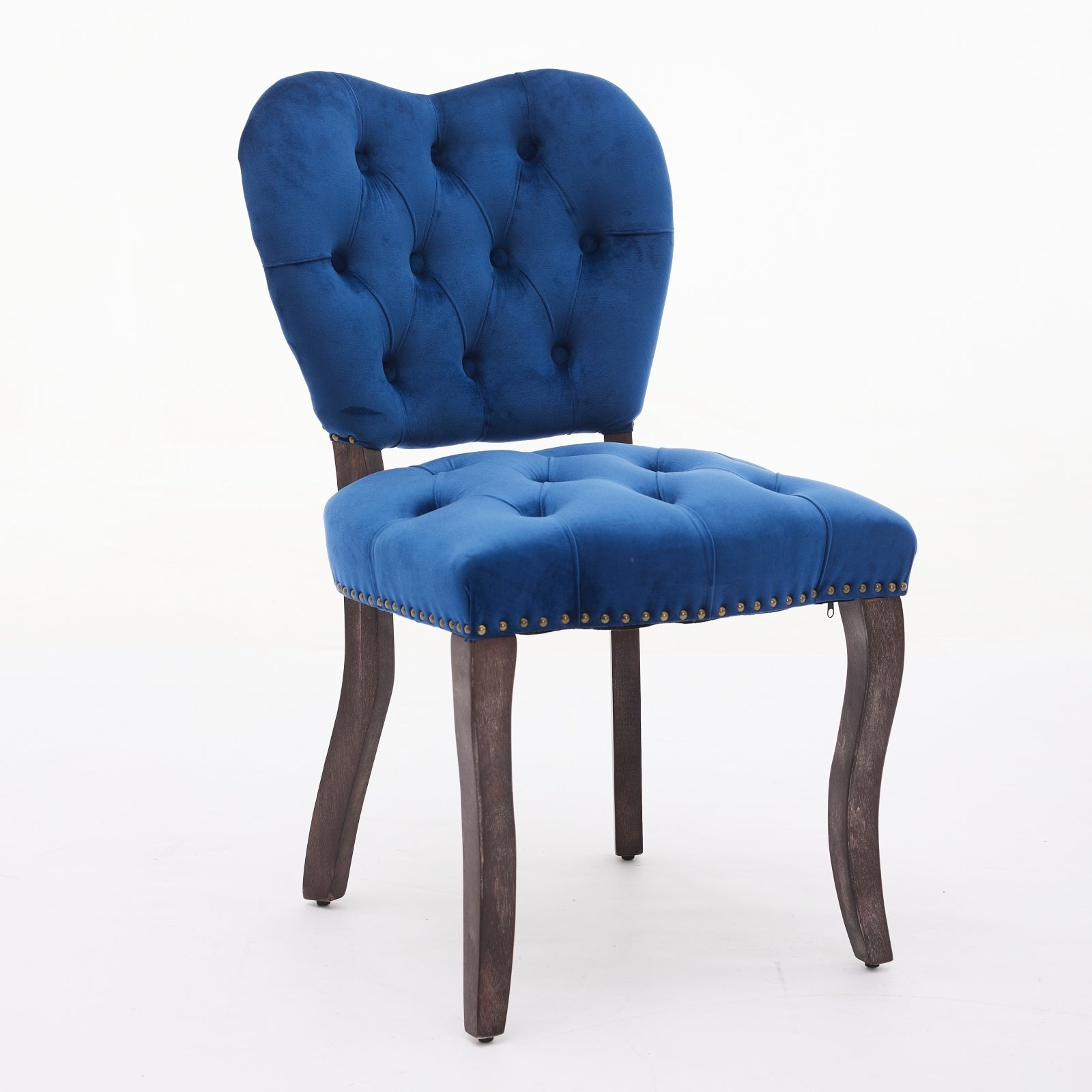 HAOYYE French Vintage Tufted Upholstered Fabric Dining Chair,Set of 2,Blue,SW1869BL Sturdy Space-Saving Heavy Duty Modern Design Easy Assembly Durable Stylish Home Furniture Versatile