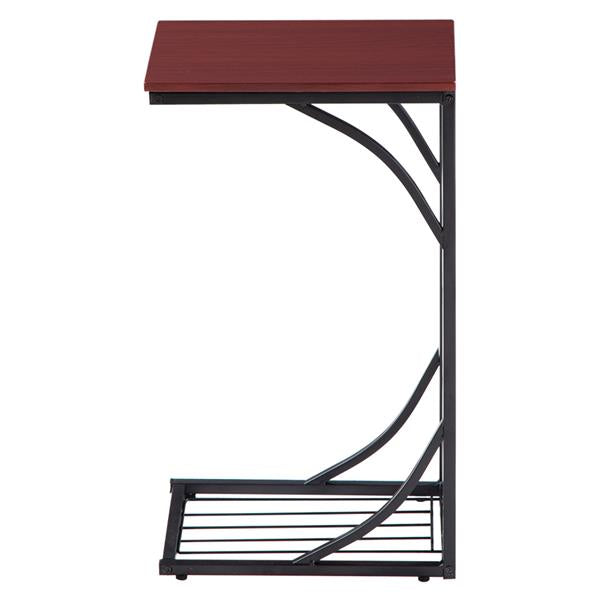 HAOYYE C-Type Sofa Table / Coffee Table, Cross-Line Brown Desktop, Soft Cozy Warm Flannel Fleece, Luxury Home Decor, Unique Design, Premium Quality, Comfortable and Decorative Accent for Living Room, Bedroom, Office