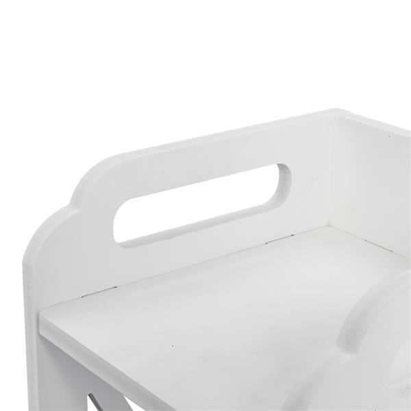 HAOYYE Bathroom Storage Shelf with Drawer and Multi-Compartment Organizer, Waterproof and Anti-Rot, White, Soft Cozy Warm Flannel Fleece Home Decor, Luxury Comfortable Unique Design, Environmental-Friendly Premium Quality Decorative Cabinet