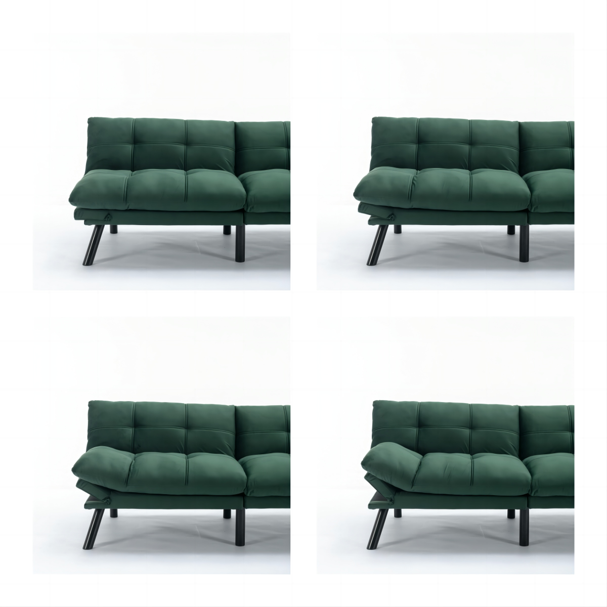HAOYYE Emerald Convertible Folding Modern sofa Bed Sturdy Space-Saving Heavy Duty Modern Design Adults Dorm Room Easy Assembly Bedroom Furniture