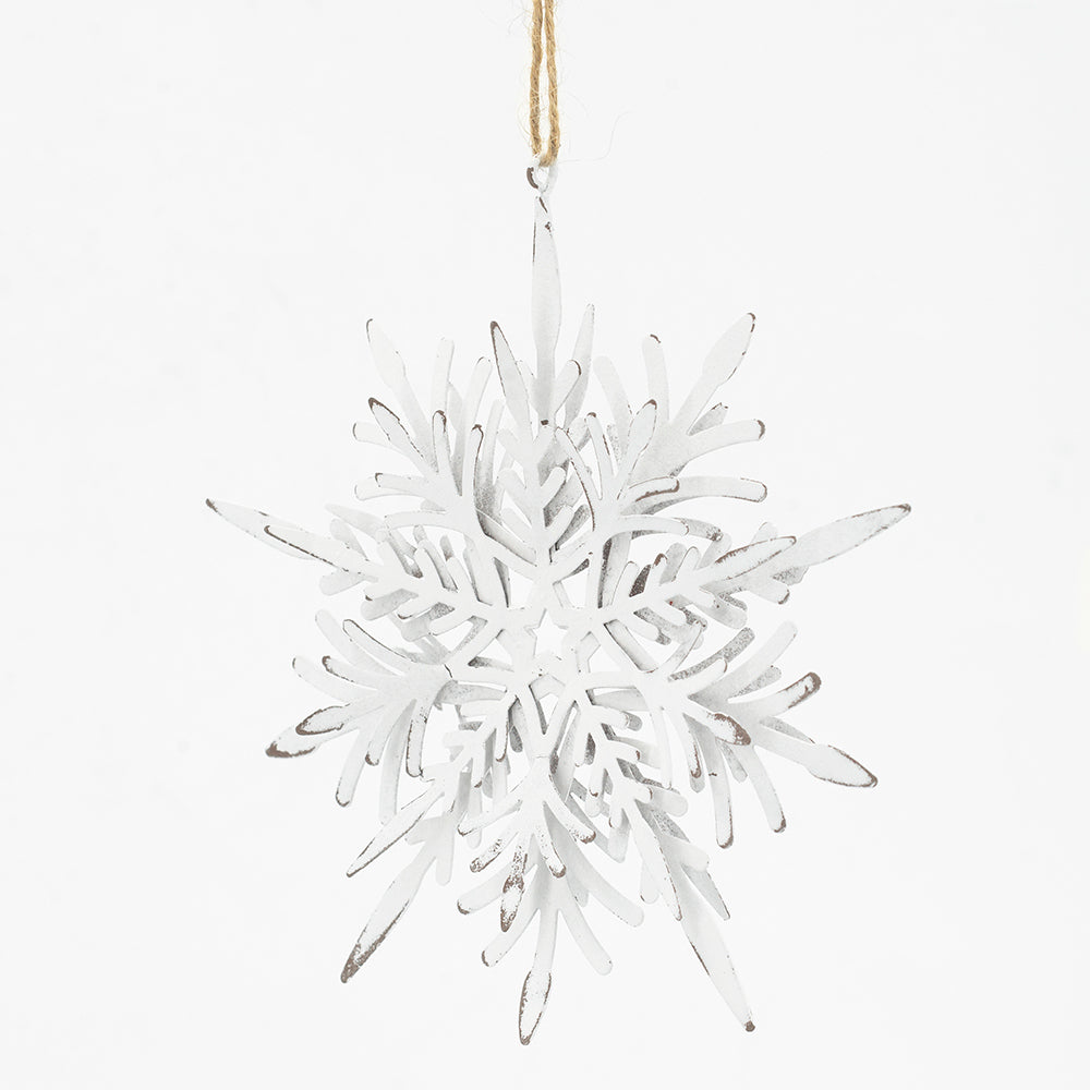 HAOYYE Set of 6 Iron Snowflake Hanger, Decorative Hanging Ball Christmas Tree Ornaments for Holiday Party Decorations Sturdy Space-Saving Heavy Duty Modern Design Adults Dorm Room Easy Assembly