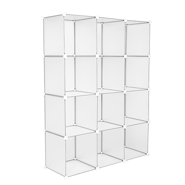 HAOYYE Cube Storage Organizer - 12-Cube Bookshelf & Closet Storage Unit, Modular Shelf System For Bedroom, Living Room, Office, And Toy Room, Space-Saving Design, Durable Material, Versatile Home Organizer, Ideal For Books, Clothes, And Decorative Items