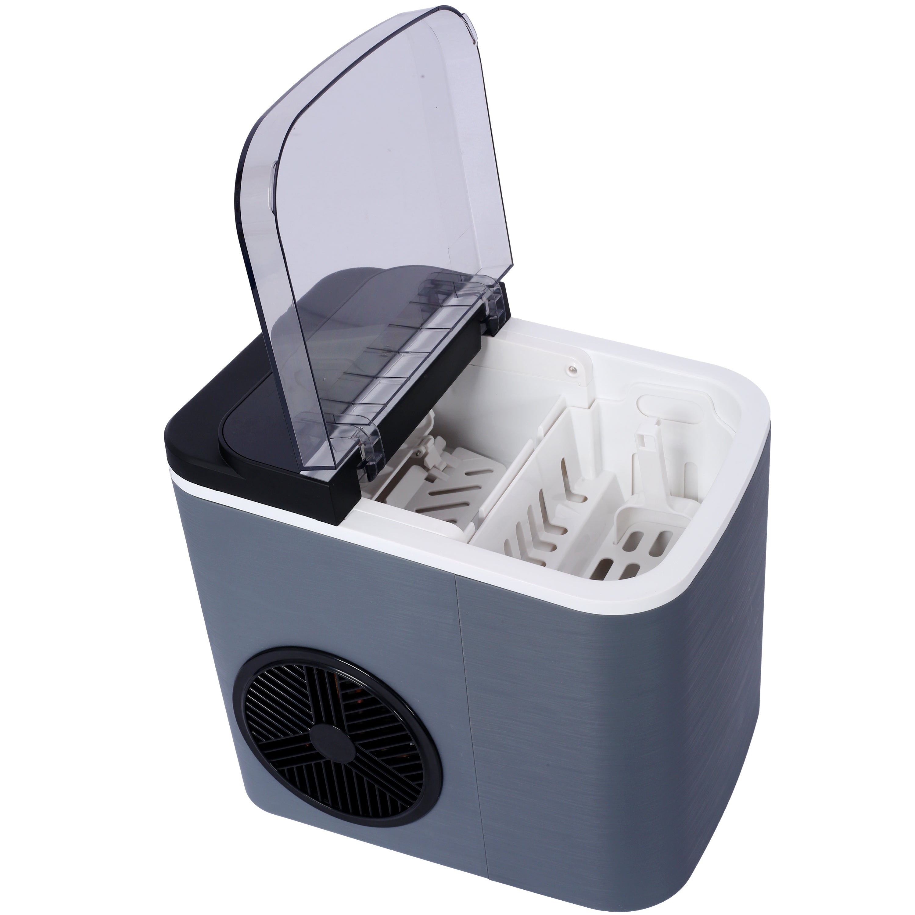 HAOYYE Ice Maker Countertop, Portable Ice Machine, Self-Cleaning Ice Makers with Basket and Scoop, 9 Cubes in 6 Mins, 26 lbs per Day, Ideal for Home, Kitchen,ETL and FDA certificate. Sturdy Space-Saving