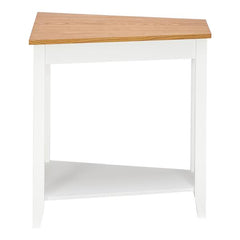 HAOYYE Simple and Irregular Sofa Table with Light Walnut Color and White Accents, Modern Design, Premium Quality, Stylish and Functional Side Table for Living Room, Bedroom, or Office – Comfortable, Durable, and Elegant Home Décor