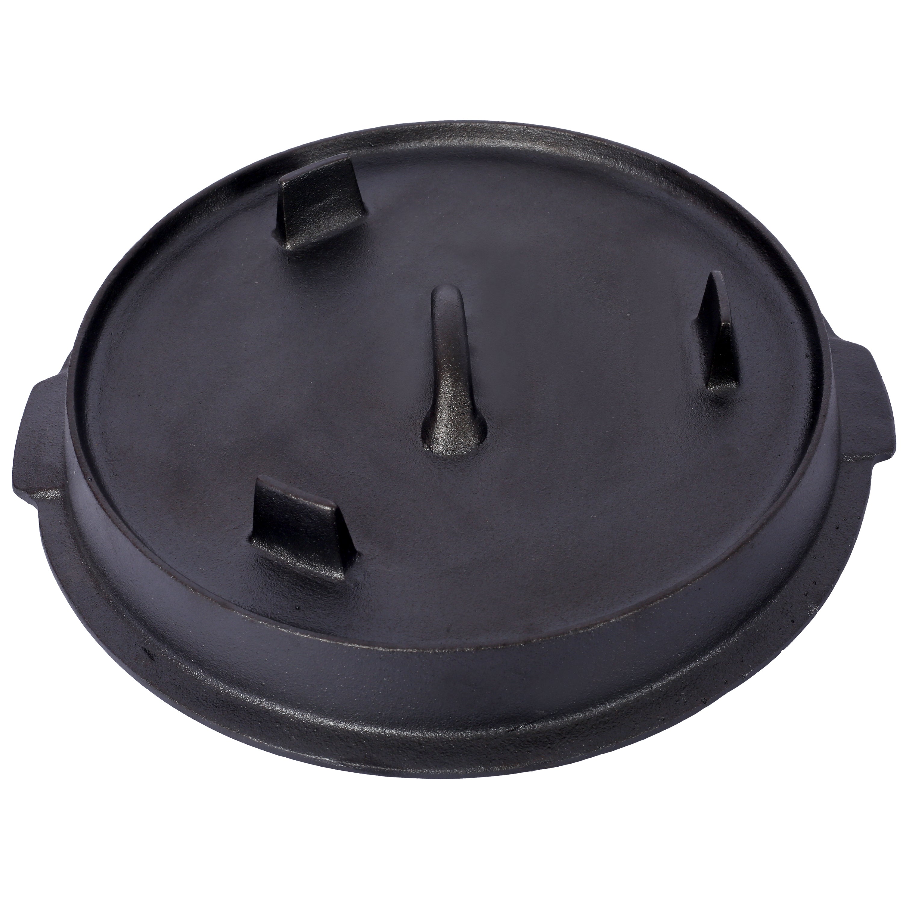 HAOYYE pre-Seasoned Cast Iron Dutch Oven With Skillet Lid, Outdoor Camping Deep Pot for Camping Fireplace Cooking BBQ Baking Campfire, Leg Base, 4.5 Quart Sturdy Space-Saving Heavy Duty Modern Design