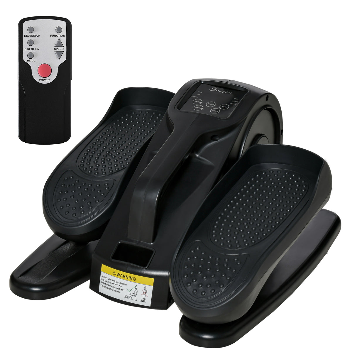 Haoyye Powered Foot Pedal Exerciser, Seated Under Desk Bike Elliptical Machine with Adjustable Speed, Remote & LCD Display for Home & Office, Mini Rehabilitation Bike