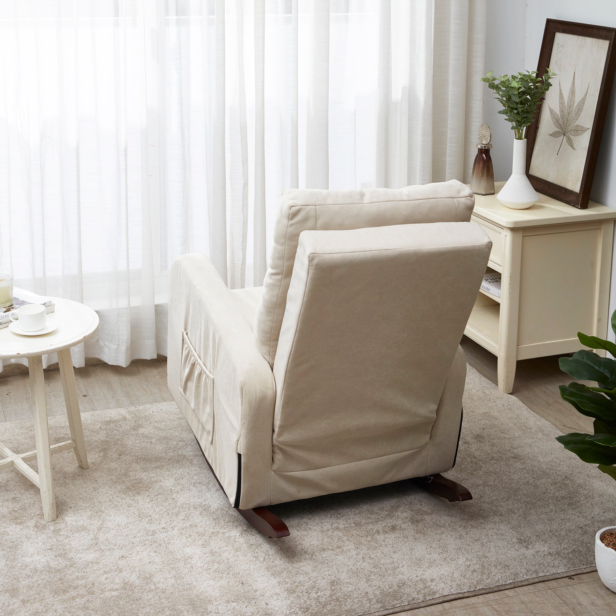 HAOYYE Single sofa reclining chair Japanese chair lazy sofa tatami balcony reclining sofa adjustable chair Sturdy Space-Saving Heavy Duty Modern Design Adults Dorm Room Easy Assembly Bedroom Furniture