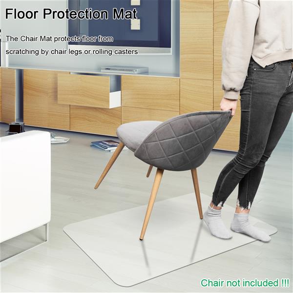 HAOYYE PVC Chair Mat, Rectangular Floor Protector, Durable Space-Saving Solution for Office and Home, Premium Quality, Non-Slip Design for Hardwood, Carpet, and Tile Floors, Stylish and Functional Protection.