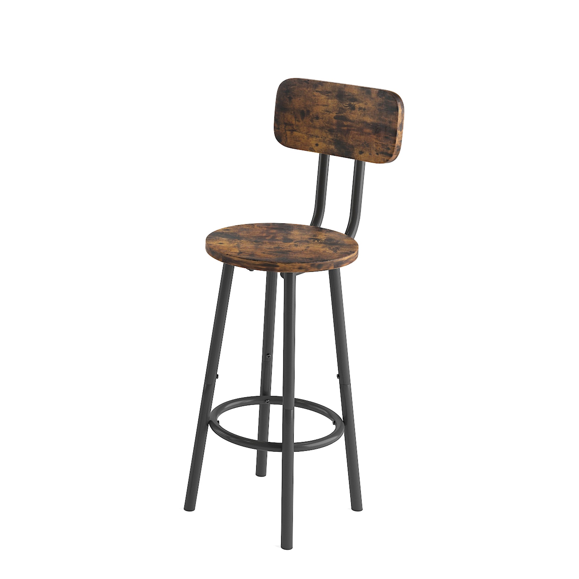 HAOYYE Bar table, equipped with 2 bar stools , with backrest and partition Sturdy Space-Saving Heavy Duty Modern Design Easy Assembly Durable Stylish Home Furniture Versatile