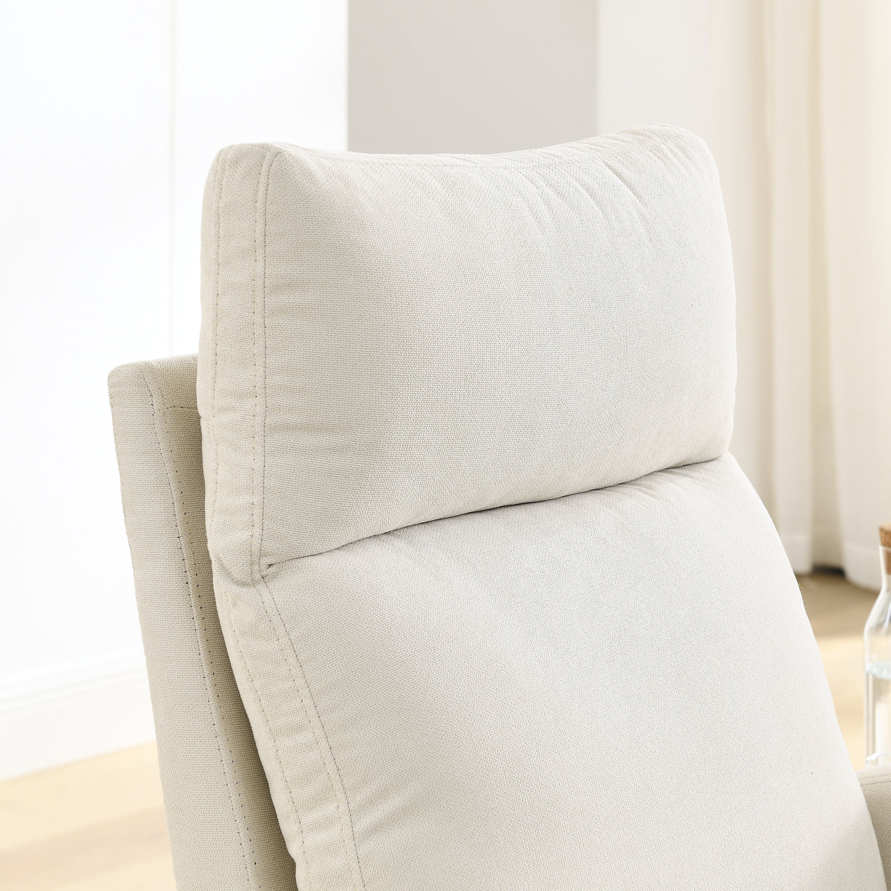 HAOYYE Welike 27.6"W Modern Accent High Backrest Living Room Lounge Arm Rocking Chair, Two Side Pocket Sturdy Space-Saving Heavy Duty Modern Design Easy Assembly Durable Stylish Versatile