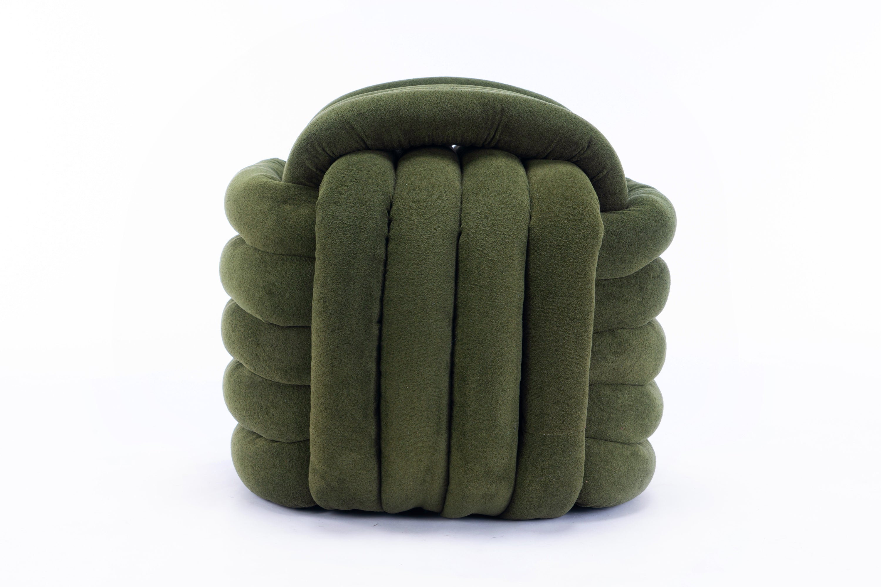 Haoyye Modern Chenille Fabric Knot Design Ottoman Makeup Stool Footstool, Comfortable and Stylish Seat, Perfect for Living Room and Bedroom, Space-Saving Heavy Duty Construction, Durable Furniture for Adults Dorm Room