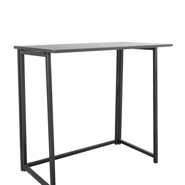 HAOYYE Simple Collapsible Computer Desk Black Sturdy Design Durable Modern Home Organizer Storage Solution Practical Stylish Space-Saving Desk for Living Room and Bedroom