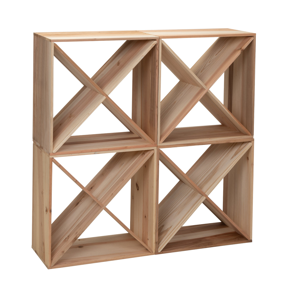 HAOYYE 24 Bottle Modular Wine Rack, Stackable Wine Storage Cube for Bar Cellar Kitchen Dining,4 sets Sturdy Space-Saving Heavy Duty Modern Design Adults Dorm Room Easy Assembly Bedroom Furniture