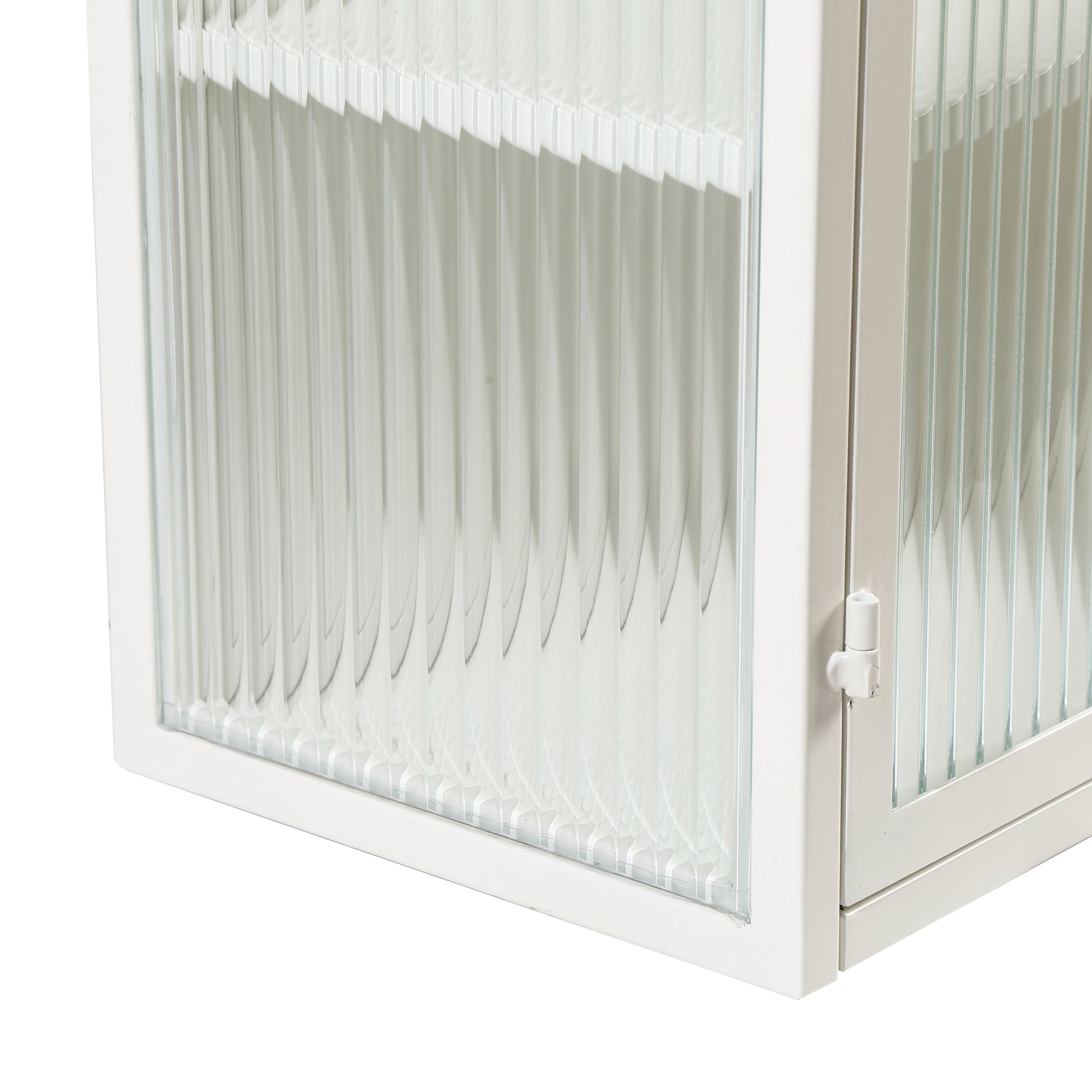 HAOYYE 27.56"Glass Doors Modern Two-door Wall Cabinet with Featuring Three-tier Storage for Entryway Living Room Bathroom Dining Room,White Sturdy Space-Saving Heavy Duty Modern Design Adults Dorm Room