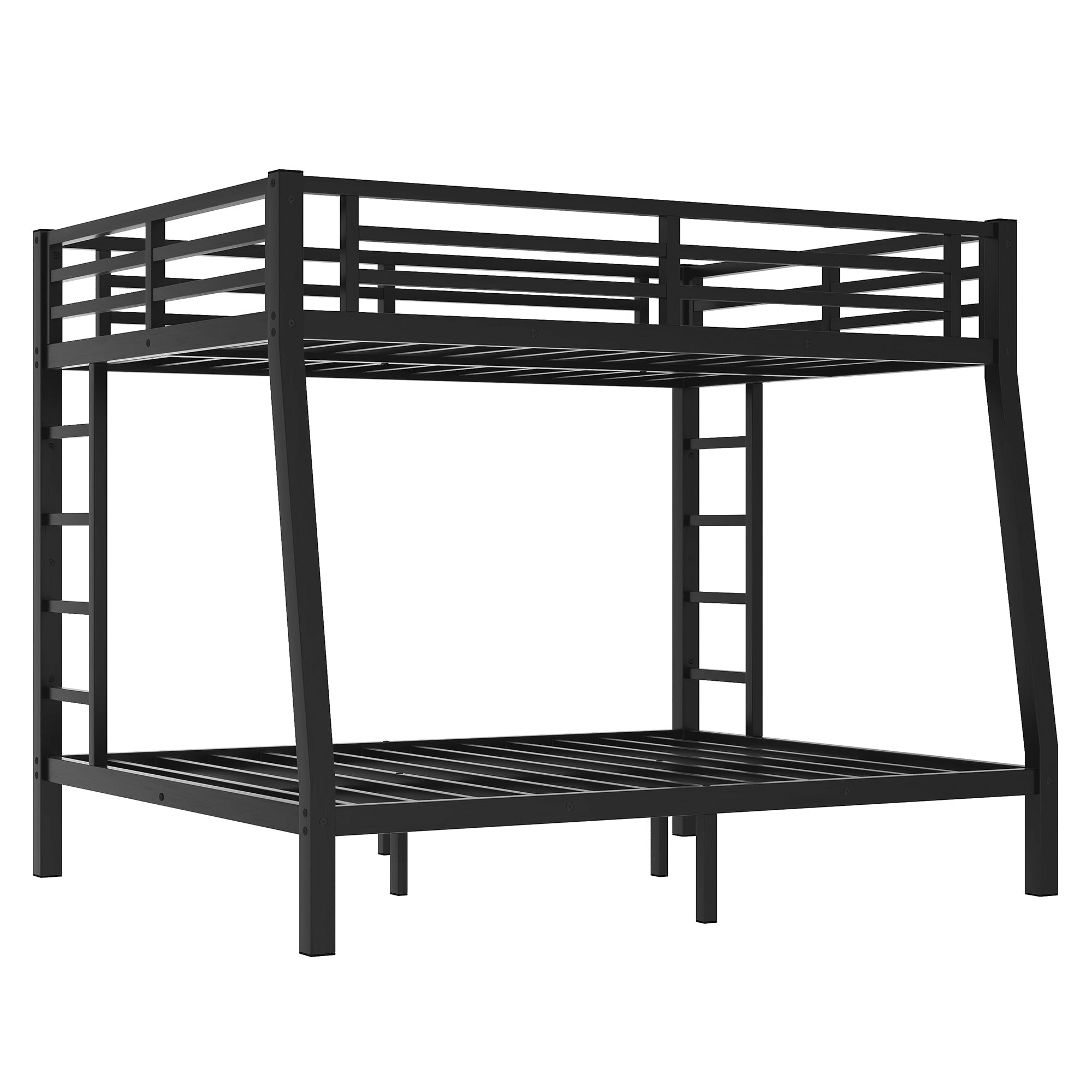 HAOYYE Metal Full XL over Queen Bunk Bed for Teens and Adults,Space-Saving/Noise Reduced/No Box Spring Needed, Old SKU W1307S00020 Sturdy Heavy Duty Modern Design Dorm Room Easy Assembly