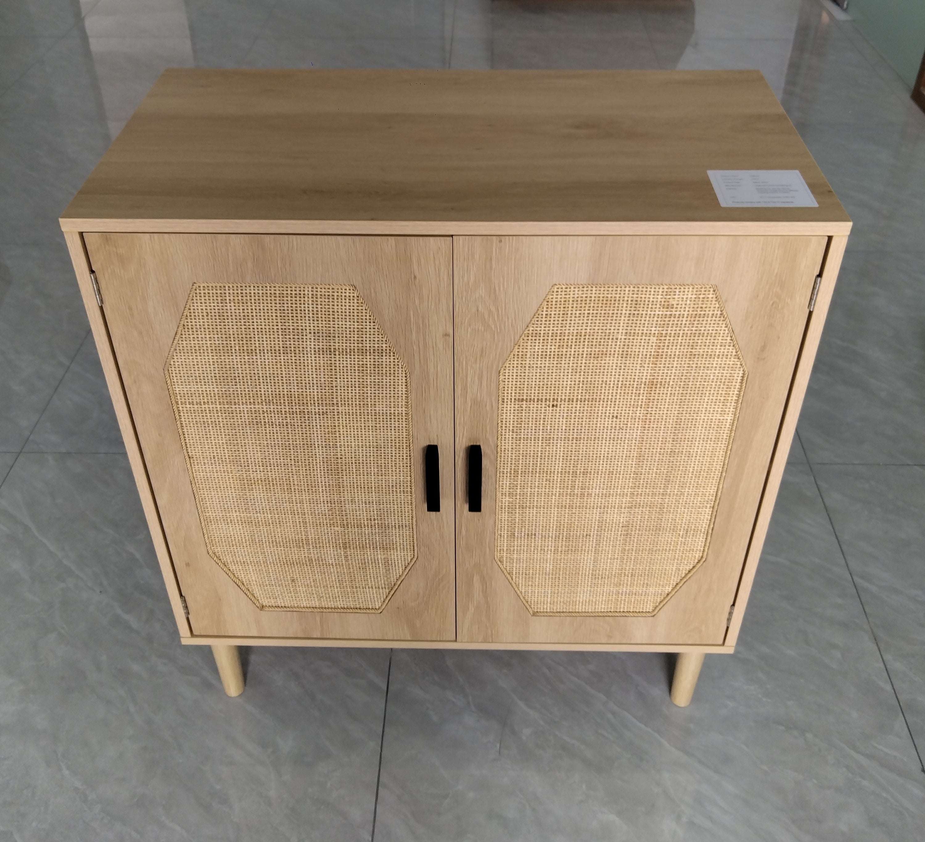 HAOYYE Kitchen storage cabinets with rattan decorative doors, buffets, wine cabinets, dining rooms, hallways, cabinet console tables, Natural, Sturdy Space-Saving Heavy Duty