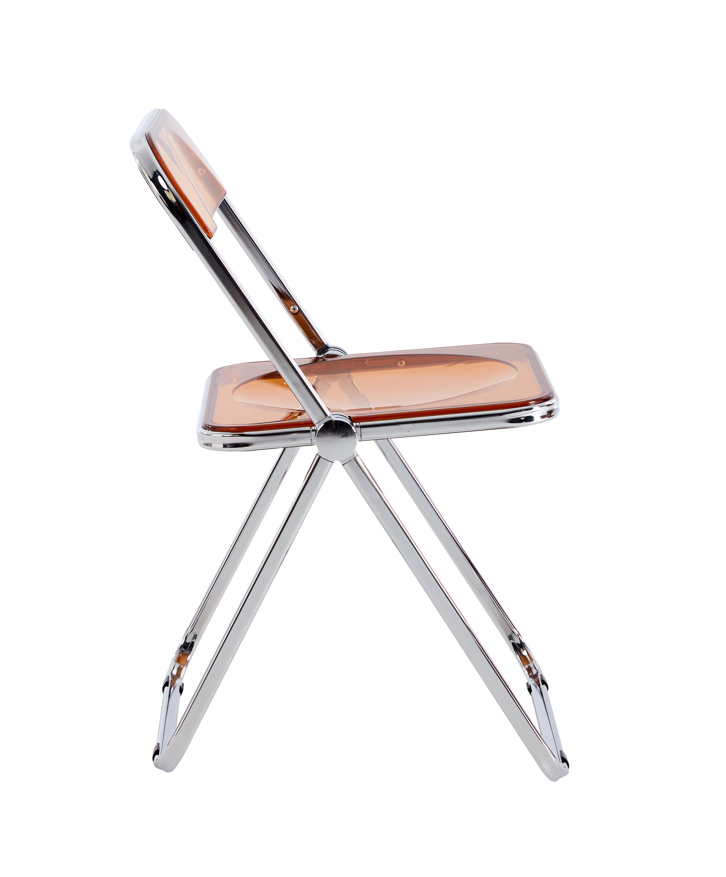 HAOYYE YELLOW Clear Transparent Folding Chair Chair Pc Plastic Living Room Seat Sturdy Space-Saving Heavy Duty Modern Design Adults Dorm Room Easy Assembly Bedroom Furniture
