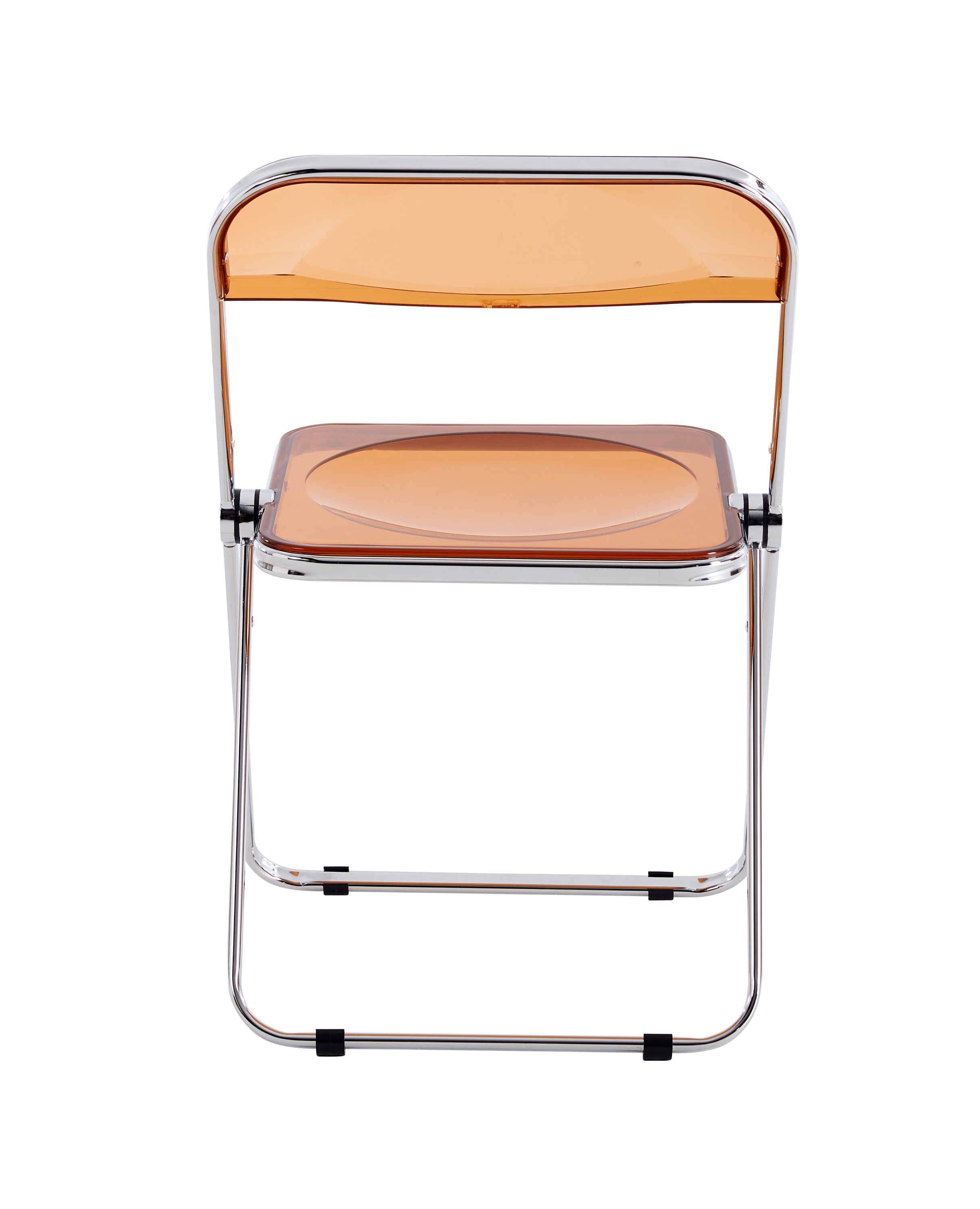 HAOYYE YELLOW Clear Transparent Folding Chair Chair Pc Plastic Living Room Seat Sturdy Space-Saving Heavy Duty Modern Design Adults Dorm Room Easy Assembly Bedroom Furniture