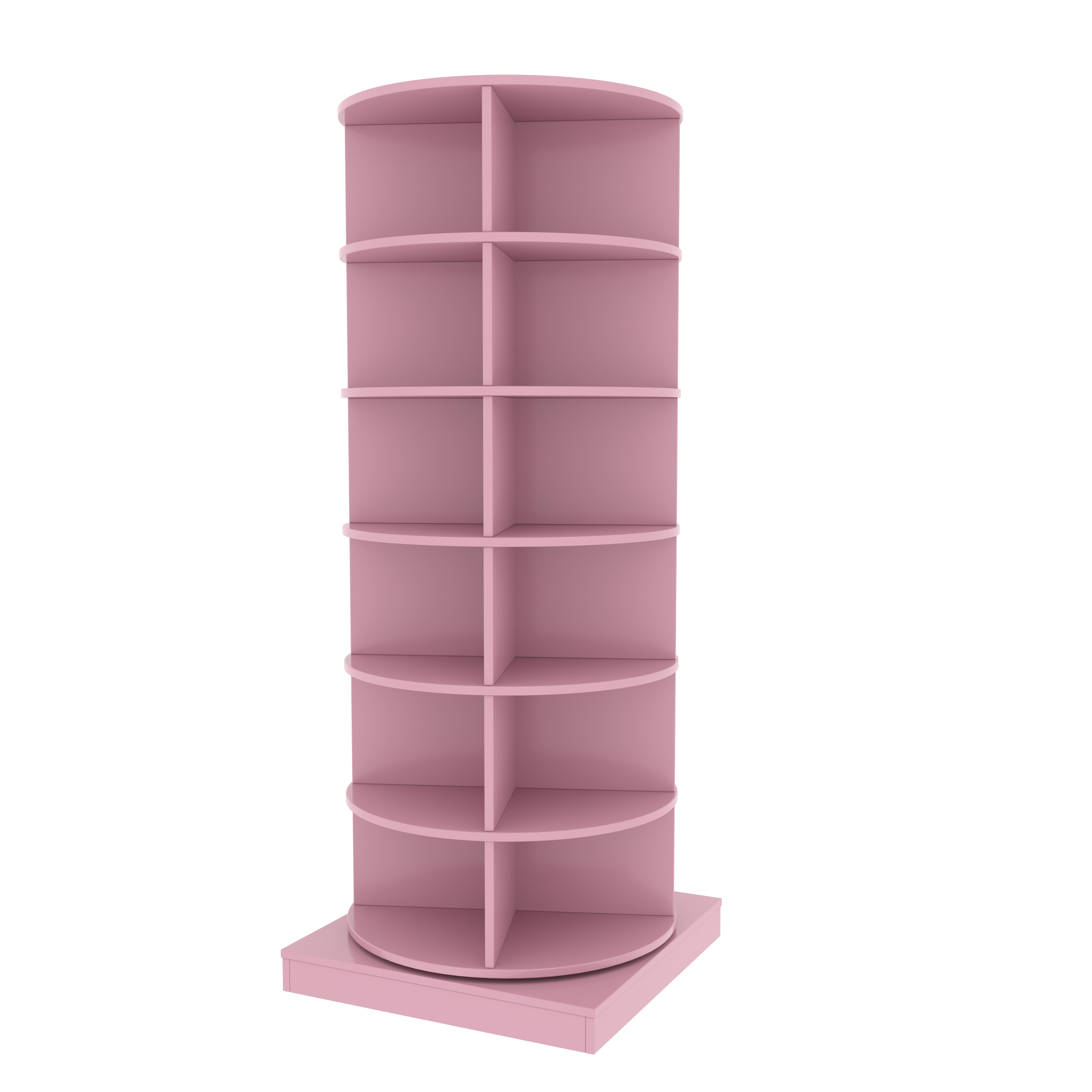 HAOYYE Pink 360 Rotating shoe cabinet 6 layers Sturdy Space-Saving Heavy Duty Modern Design Adults Dorm Room Easy Assembly Bedroom Furniture