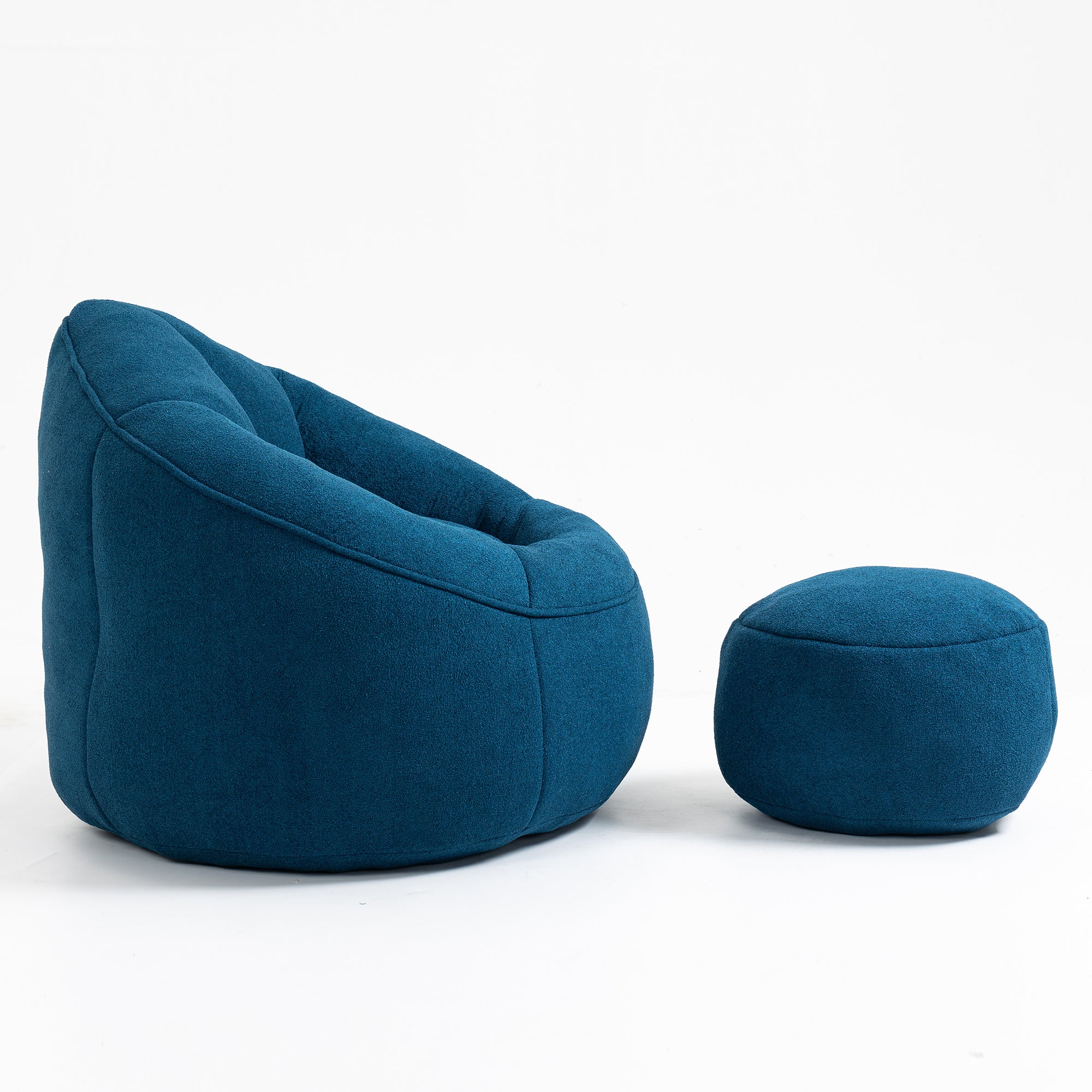 HAOYYE Bedding Bean Bag Sofa Chair High Pressure Foam Bean Bag Chair Adult Material with Padded Foam Padding Compressed Bean Bag With Footrest Sturdy Space-Saving Heavy Duty Modern Design Adults