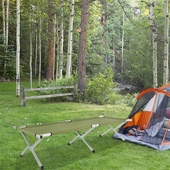 HAOYYE Portable Folding Camping Cot with Carrying Bag,  Lightweight and Durable Folding Bed for Outdoor Camping, Hiking, Travel, and Relaxation