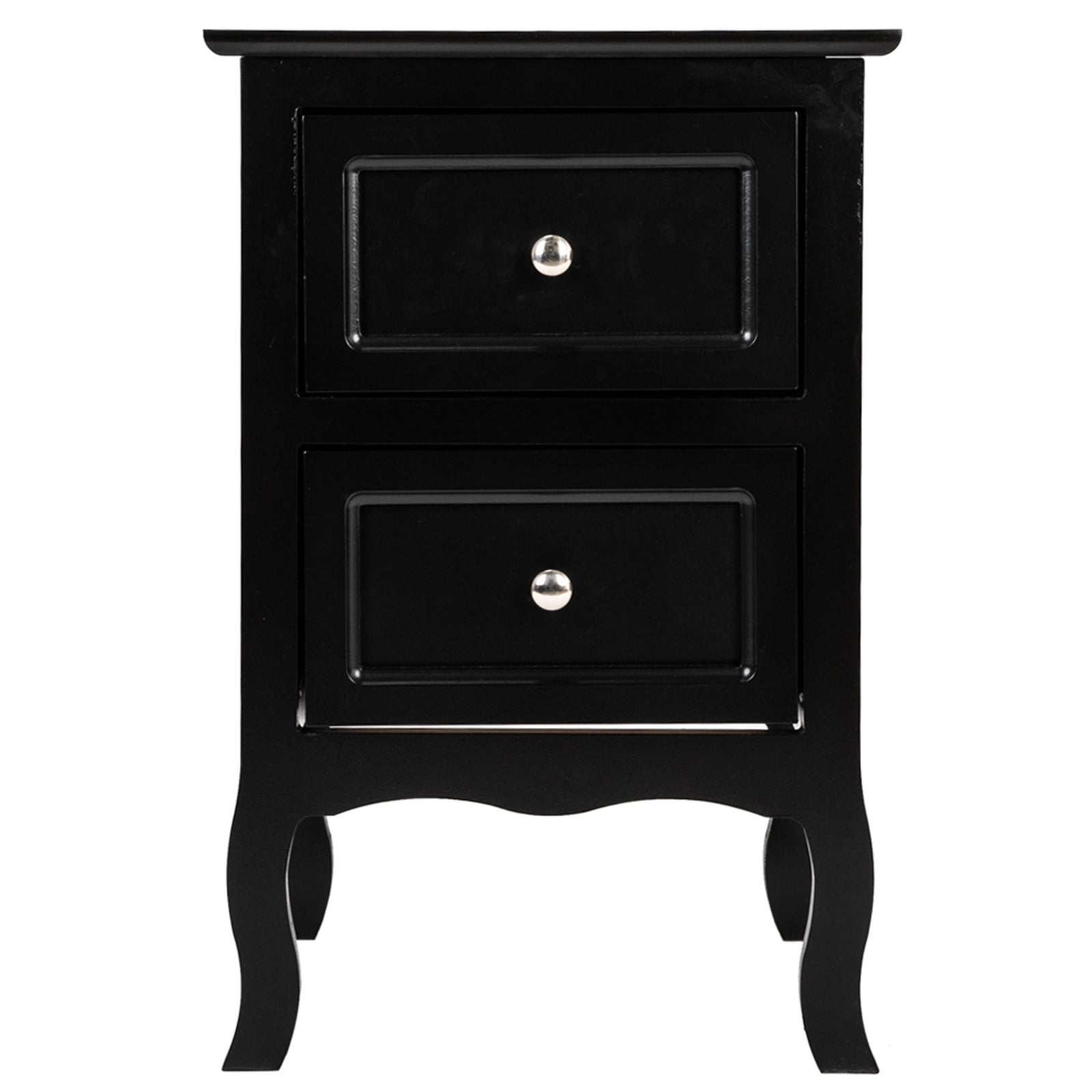 HAOYYE Country Style Two-Tier Nightstand Black Sturdy Design Durable Multifunctional Home Organizer Storage Solution Stylish Space-Saving Side Table for Living Room Bedroom