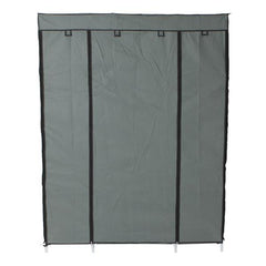 HAOYYE 5-Layer 12-Compartment Non-woven Fabric Wardrobe, Portable Closet in Gray, Durable Space-Saving Organizer, Modern Design, Versatile Storage Solution for Clothes, Shoes, and Accessories, Premium Quality, Stylish Look