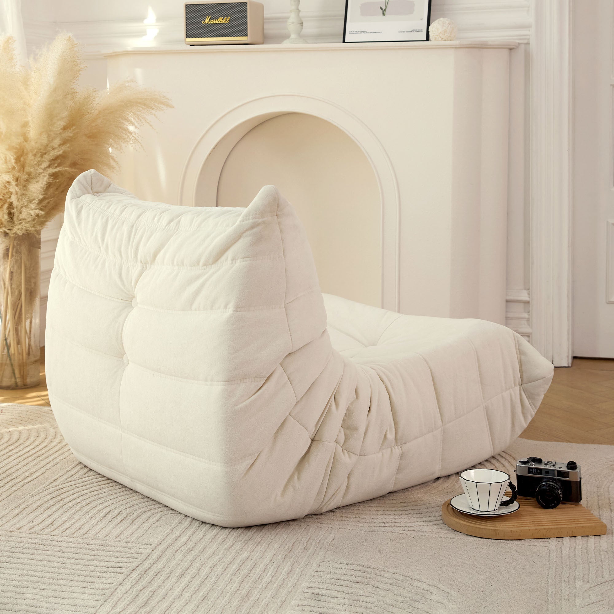 HAOYYE No-Installation Bean Bag Chair Big Beanbag Lounger Foam Chair for Home, Apartment, Living Room or Gaming Venue Durable Comfortable Modern Sofa in a Box with Sturdy Space-Saving Heavy Duty Design