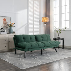 HAOYYE Emerald Convertible Folding Modern sofa Bed Sturdy Space-Saving Heavy Duty Modern Design Adults Dorm Room Easy Assembly Bedroom Furniture