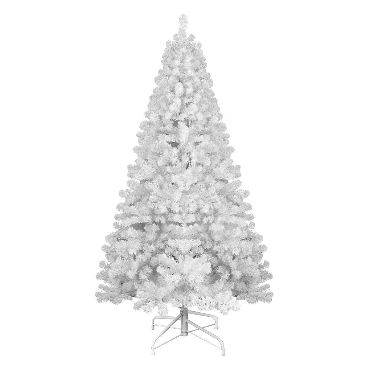 HAOYYE Premium 6ft White Artificial Christmas Tree With 760 PVC Branch Tips Hinged Foldable Metal Stand Flame Retardant Eco Friendly For Indoor Holiday Decor