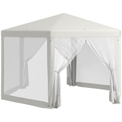 HAOYYE 13ft x 11ft Outdoor Hexagon Party Tent Sun Shade Canopy with Mesh Sidewalls and 2 Zipper Doors, Event Shelter with Stakes and Ropes for Garden Patio Camping