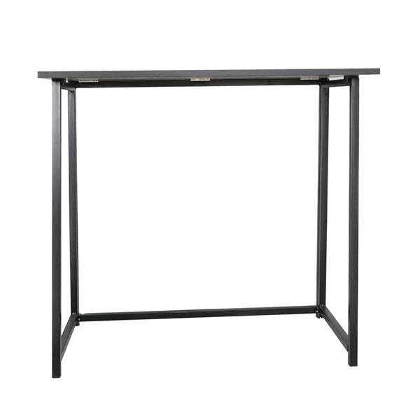 HAOYYE Simple Collapsible Computer Desk Black Sturdy Design Durable Modern Home Organizer Storage Solution Practical Stylish Space-Saving Desk for Living Room and Bedroom