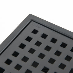 HAOYYE 6 Inch Square Shower Floor Drain Sturdy Space-Saving Heavy Duty Modern Design Adults Dorm Room Easy Assembly Bedroom Furniture