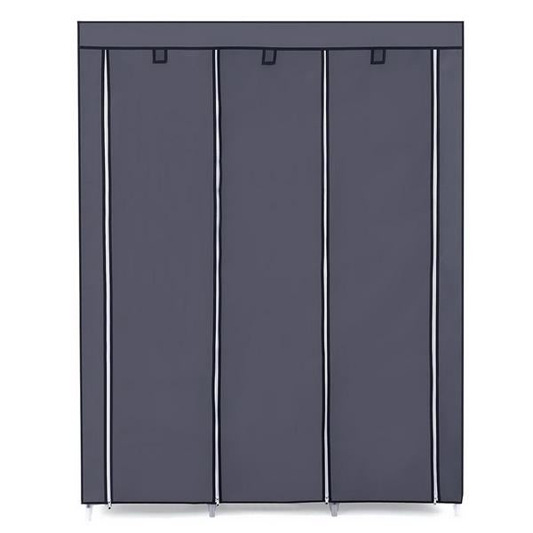HAOYYE 67" Portable Closet Organizer with 10 Shelves, Extra Space, Quick Assembly, Gray, Durable Space-Saving Storage Solution, Modern Design, Versatile Use for Bedroom, Walk-In Closet, and Small Spaces