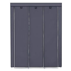 HAOYYE 67" Portable Closet Organizer with 10 Shelves, Extra Space, Quick Assembly, Gray, Durable Space-Saving Storage Solution, Modern Design, Versatile Use for Bedroom, Walk-In Closet, and Small Spaces